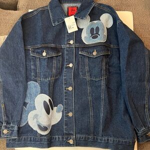 BNWT Forever 21 x Disney Mickey Mouse Denim Trucker Jacket Size 0X